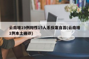 云南增19例阳性15人系投案自首(云南增1例本土确诊)